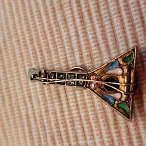 Silver 925 vintage Russian Balalayka pendant